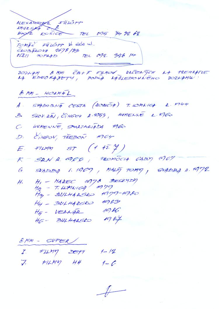 Original notes by Tomáš Fülöpp Sr.