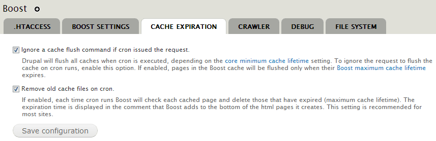 Boost cache expiration