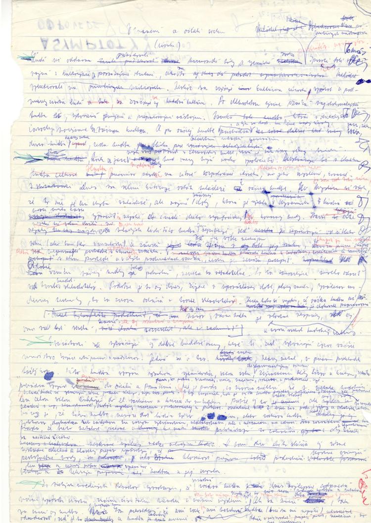 Zoskenovaný rukopis V znamení a ošiali rocku