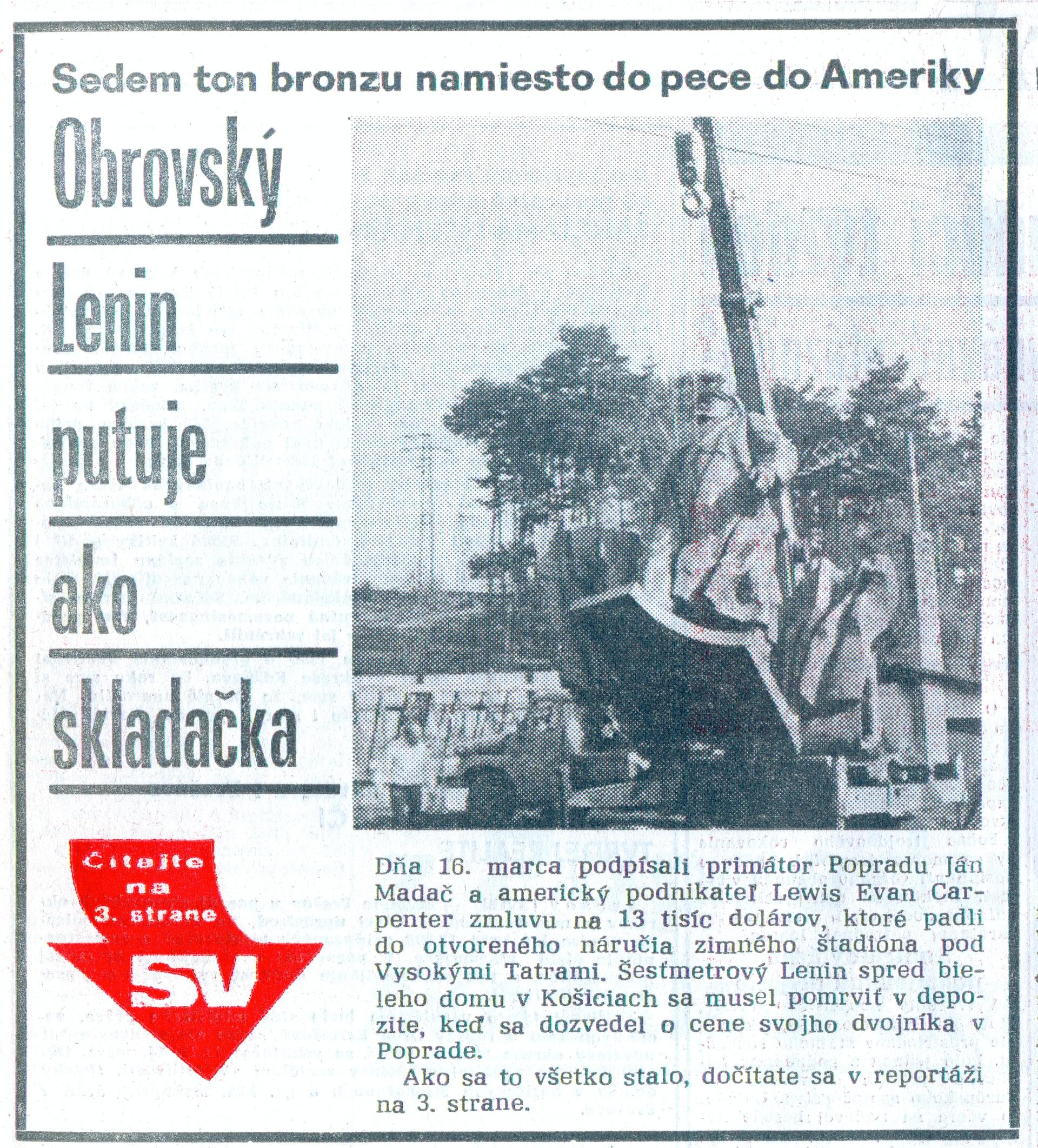 Obrovský Lenin putuje ako skladačka