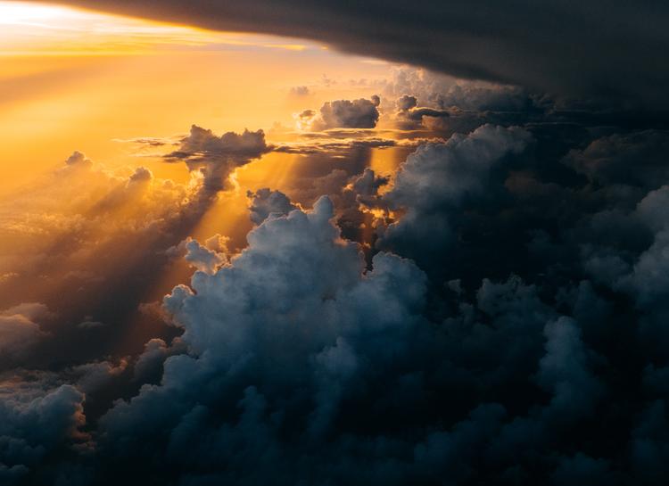 Sunset in the clouds