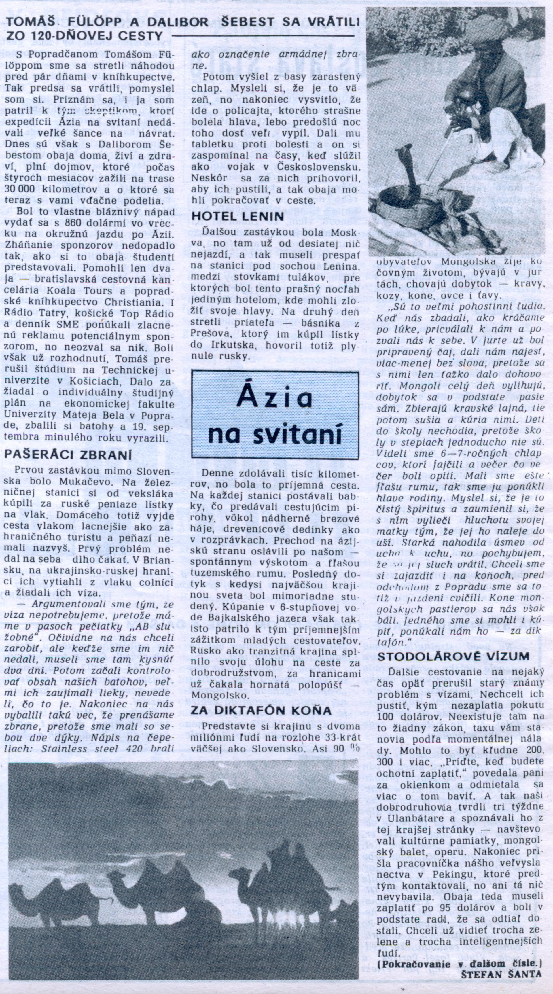 Noviny Poprad: Ázia na svitaní (I.)