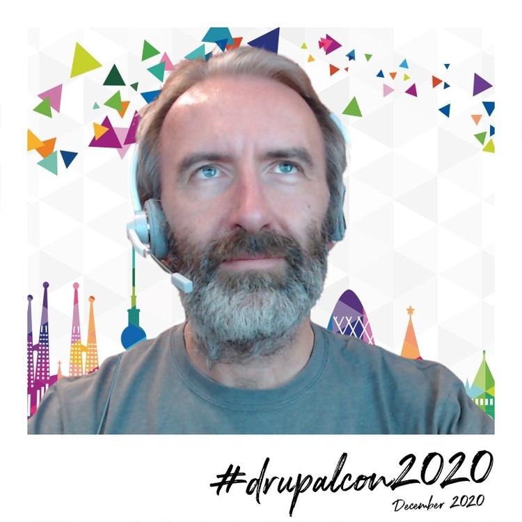 In the virtual booth of Drupalcon Europe 2020 Tomáš Fülöpp in the virtual booth of Drupalcon Europe 2020